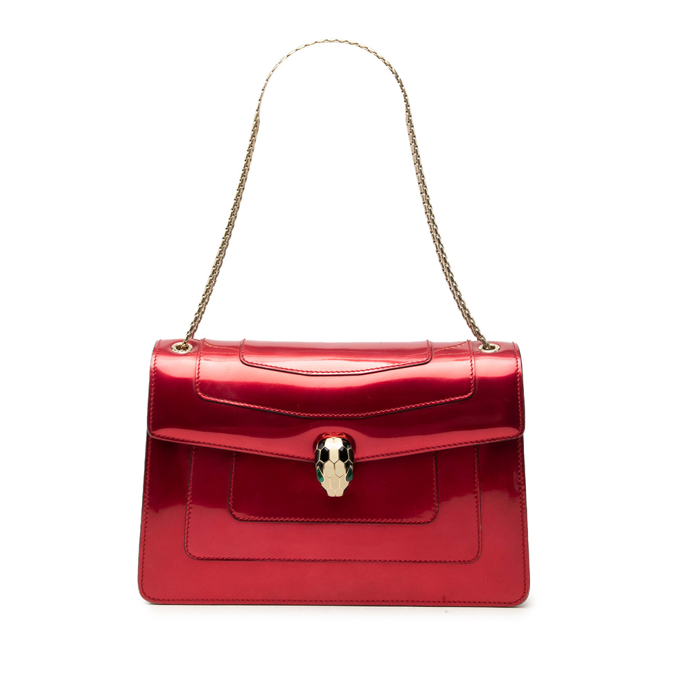 Pre-Loved Bvlgari Medium Patent Serpenti Forever Shoulder Bag